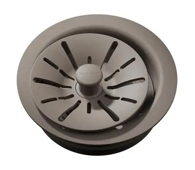 Elkay LKPDQD1SM Quartz Silvermist Polymer Disposer Flange with Removable Basket Strainer for 3-1/2 in. Drain