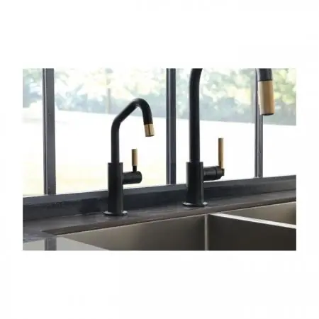 Delta Faucet 61363LF-C-BLGL Brizo Litze Beverage Faucet with Angled Spout and Knurled Handle