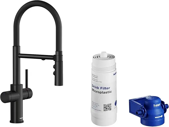 BLANCO 442992-443275 Catris Flexo Filter 2-in-1 Semi-Professional Kitchen Faucet with Under-Sink Filtration System