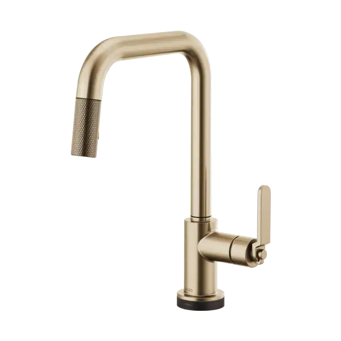 Delta 64054LF-GL Brizo Litze: SmartTouch Pull-Down Kitchen Faucet with Square Spout and Industrial Handle