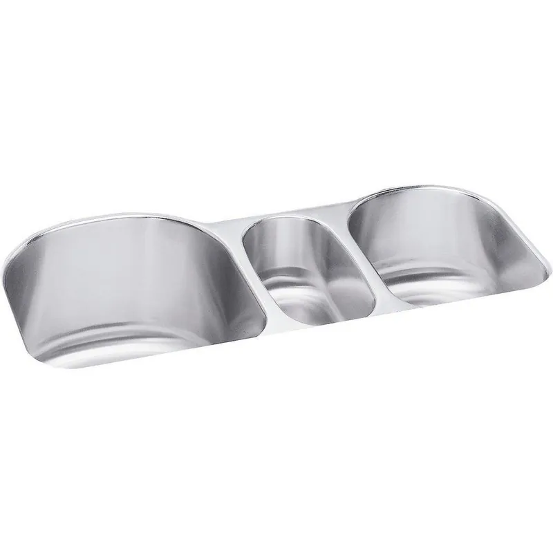 Elkay ELUH3920 Lustertone Classic Stainless Steel 39-1/2 x 20 x 10 Triple Bowl Undermount Sink