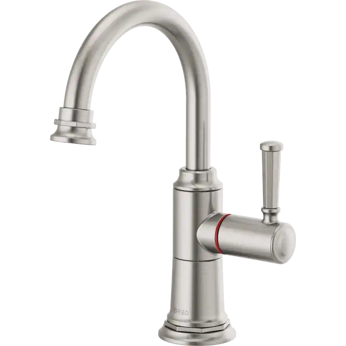 Delta Faucet 61374LF-H-SS Brizo Rook: Instant Hot Faucet with Arc Spout