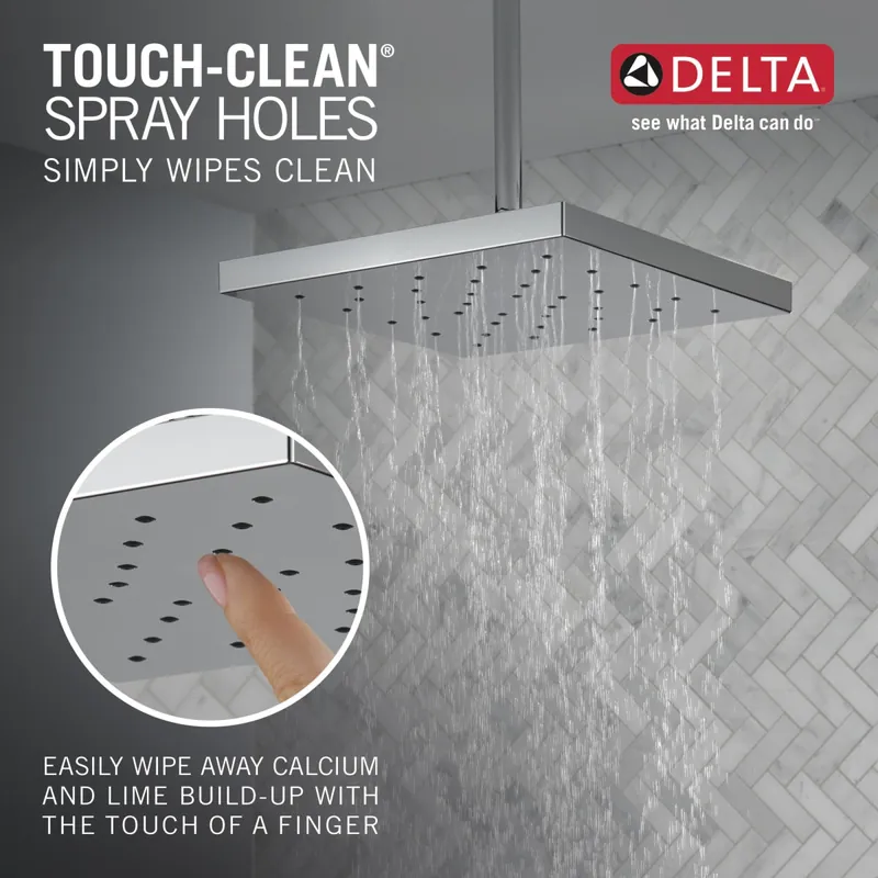 Delta 52161-PR25 H2Okinetic Single Setting Shower Head with UltraSoak in Lumicoat Chrome