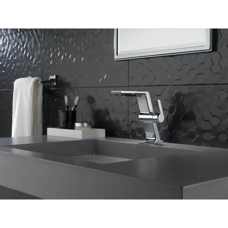 Delta 699-PR-DST Pivotal Single Handle Mid-Height Vessel Bathroom Faucet in Lumicoat Chrome