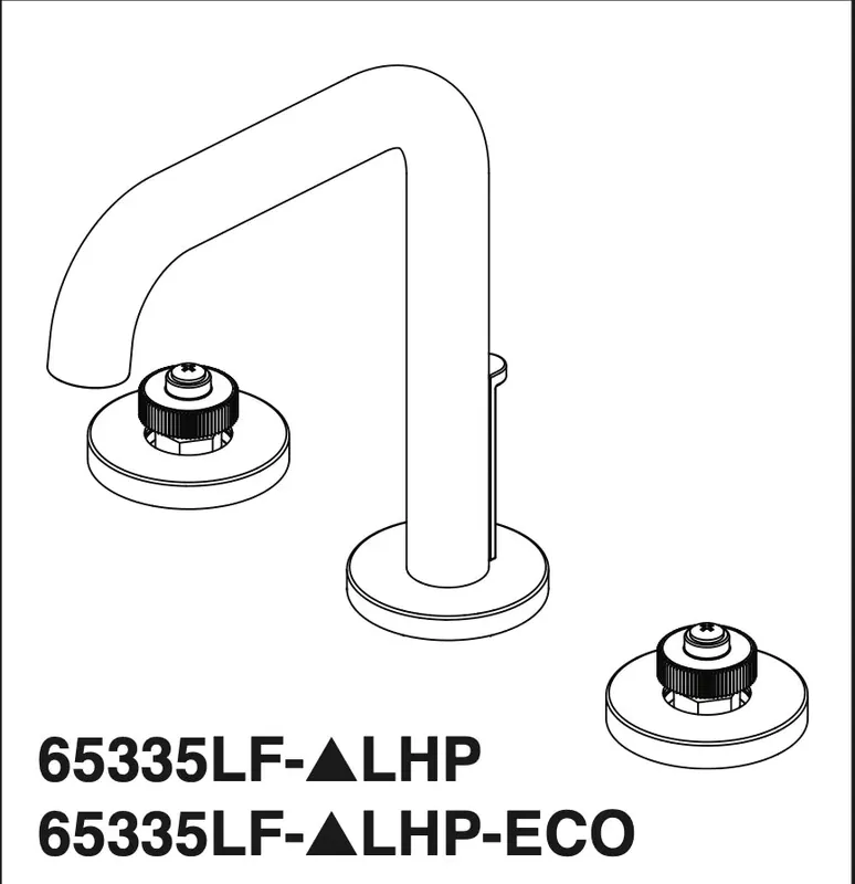 Delta 65335LF-NKLHP Brizo Litze Widespread Lavatory Faucet