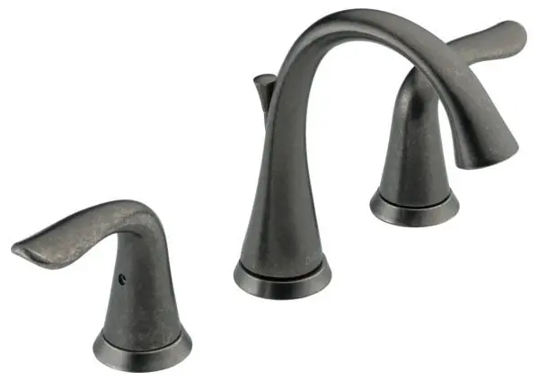 Delta Faucet 3538-PT Lahara Widespread Bathroom Sink Faucet Aged Pewter