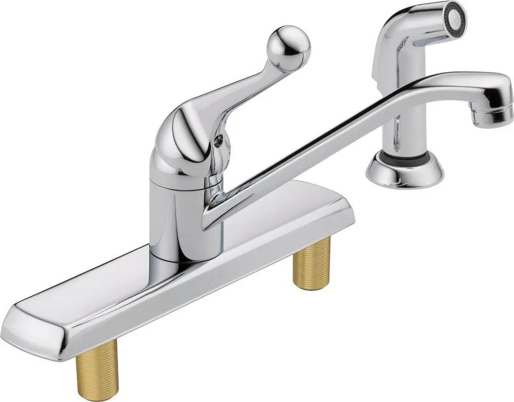 Delta Faucet 420LF Classic Single Handle Kitchen Faucet with Sprayer
