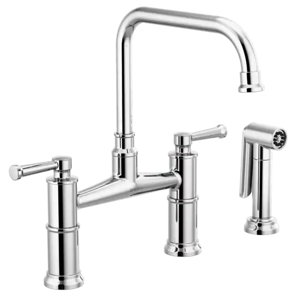 Delta Faucet 62525LF-PC Brizo Artesso: Bridge Faucet with Side Sprayer