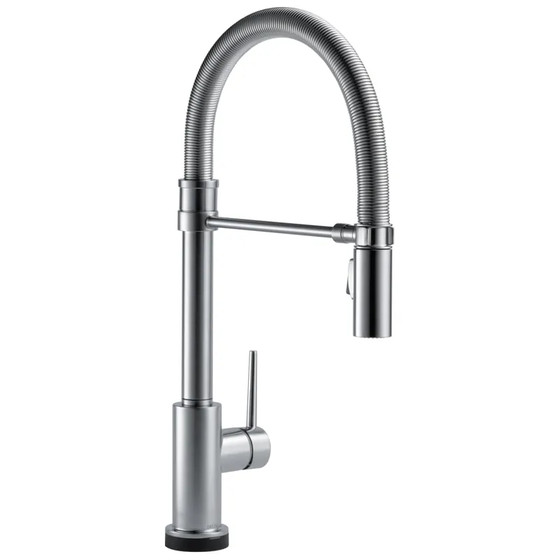 Delta 9659T-AR-DST Trinsic Arctic Stainless 1.8 GPM 1 Hole Deck Mount Single Lever Handle Kitchen Faucet