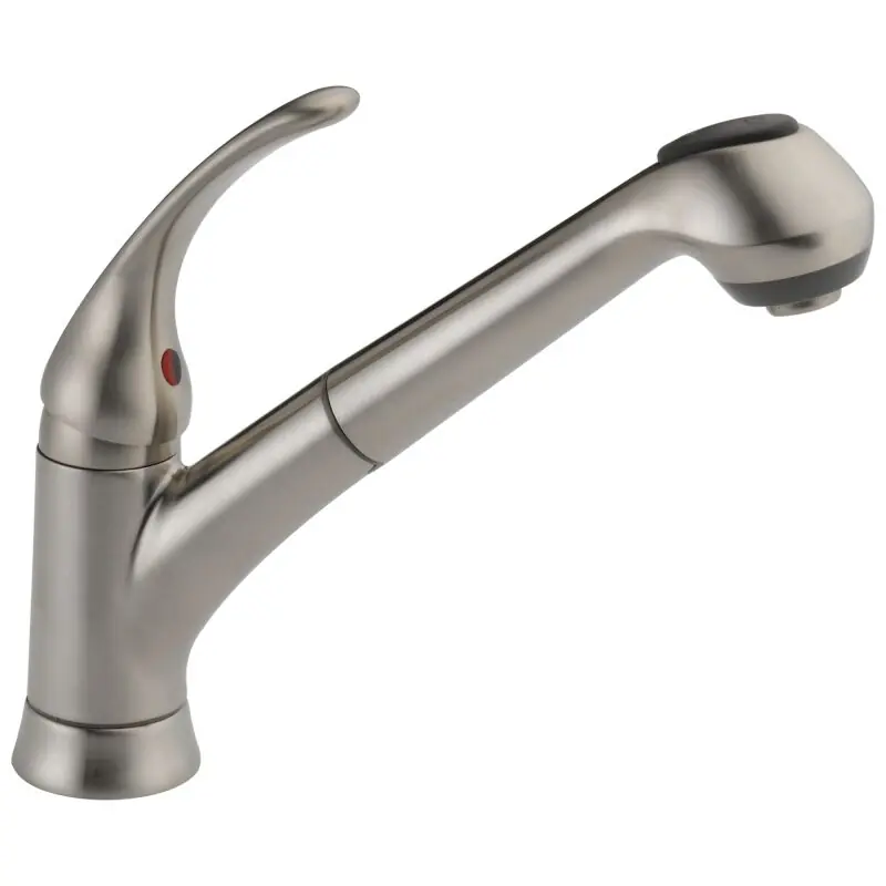 Delta B4310LF-SS Foundations Single Handle Pull-Out Kitchen Faucet