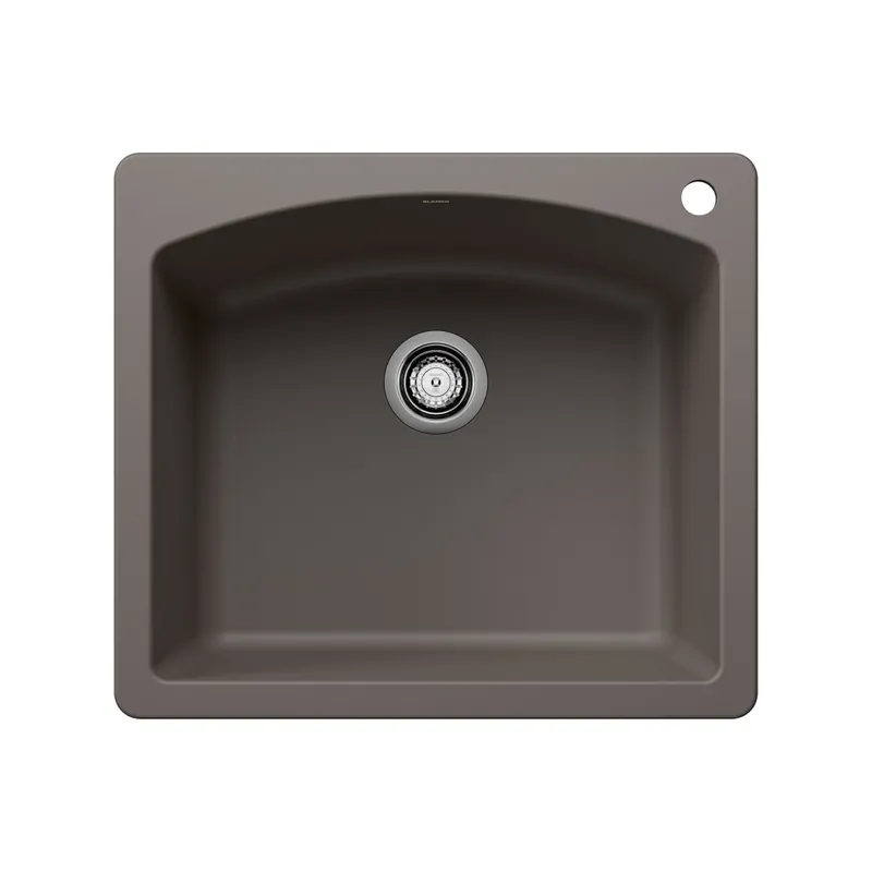 Blanco 443097 Diamond Single Bowl Dual Mount Kitchen Sink - Volcano Gray