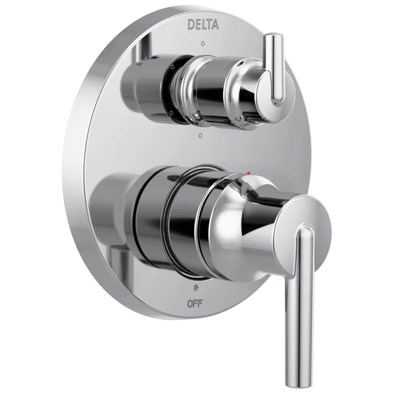 Delta T24959 Contemporary Two Handle Monitor 14 Series Valve Trim with 6-Setting Integrated Diverter