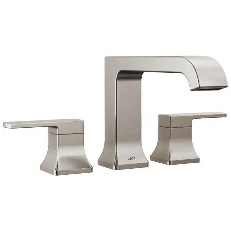 Delta T2739-SS Velum Stainless Double Lever Handle Widespread Roman Tub Filler