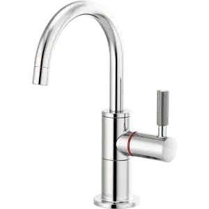 Delta Faucet 61343LF-H-PC Brizo Litze: Instant Hot Faucet with Arc Spout and Knurled Handle