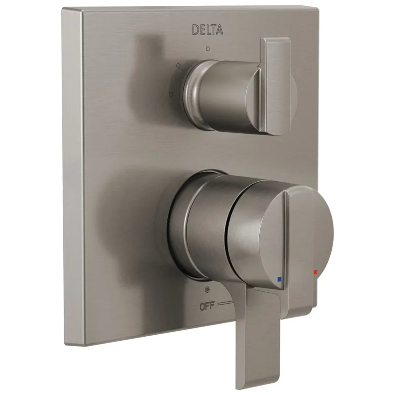 Delta T27867-SS Angular Modern Monitor 17 Series Valve Trim with 3-Setting Integrated Diverter