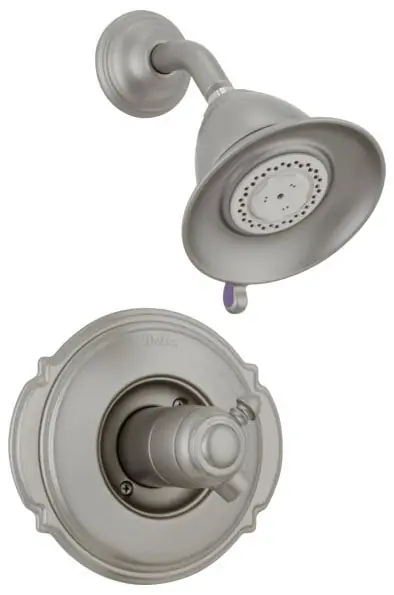 Delta Faucet 1725-NNLHP Shower Faucet Pearl Nickel Single Handle Wall Mount