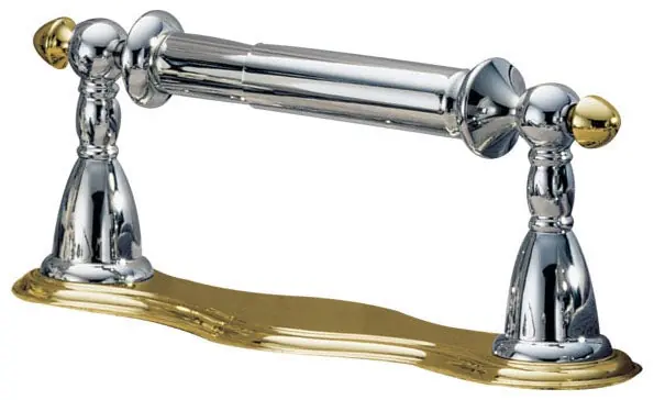 Delta Faucet 75050-CB Victorian Toilet Tissue Holder Chrome and Polished Brass