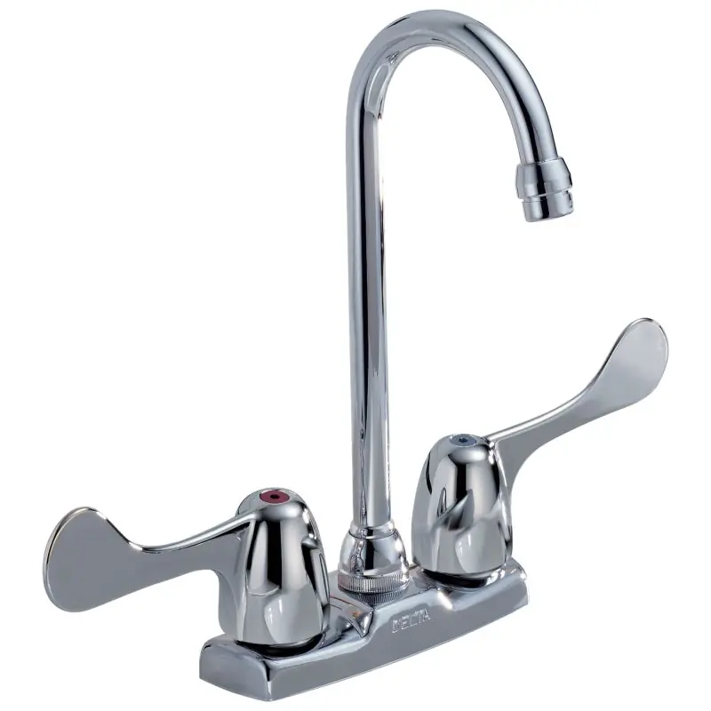 Delta 2171LF-WBHHDF Commercial HDF: Two Handle Blade Bar / Prep Faucet