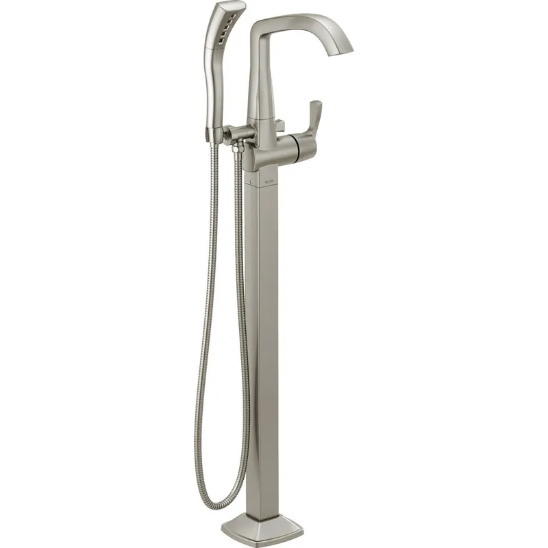 Delta T4776-SS-PR-FL Freestanding Tub Filler with Hand Shower