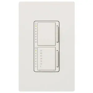 Lutron MA-L3T251-WH Dimmer Rocker Switch Halogen Incandescent 120V 300W 1-Pole