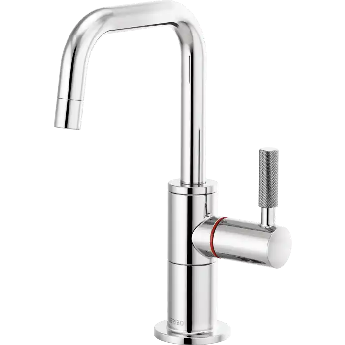 Delta Faucet 61353LF-H-PC Brizo Litze Instant Hot Faucet with Square Spout and Knurled Handle