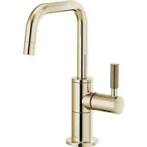 Delta Faucet 61353LF-H-PN Brizo Litze: Instant Hot Faucet with Square Spout and Knurled Handle