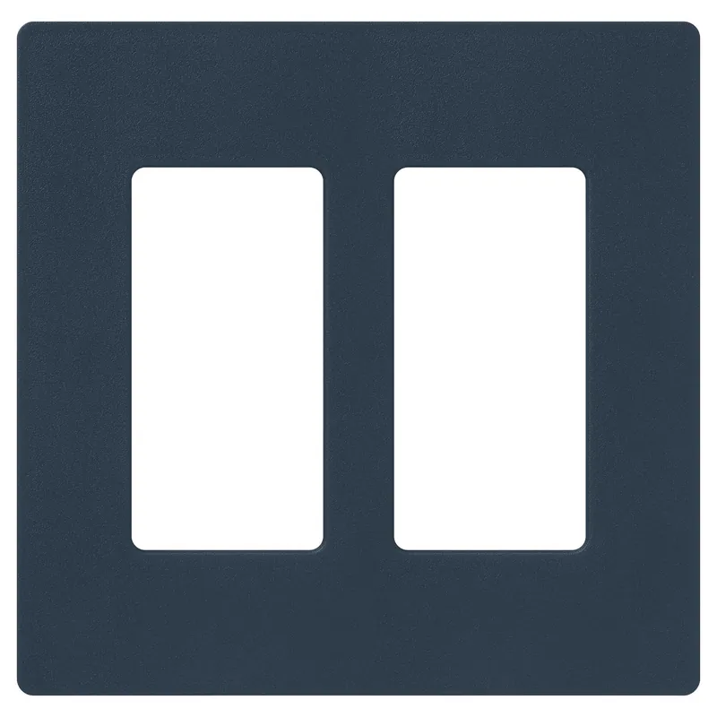Lutron SC-2-DE Claro Wallplate, Satin Finish, Two-gang in Deep Sea