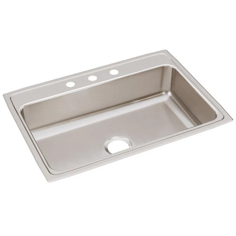 Elkay LR31223 Lustertone Classic Stainless Steel 31 x 22 x 7-5/8 Single Bowl Drop-in Sink