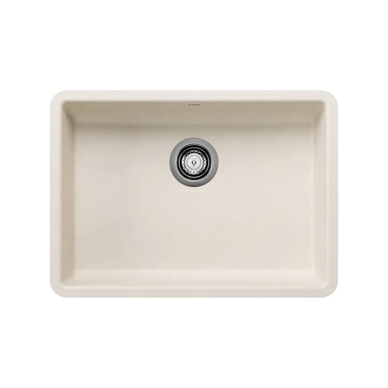 BLANCO 443082 Precis SILGRANIT 25 ADA Single Bowl Undermount Kitchen Sink - Soft White