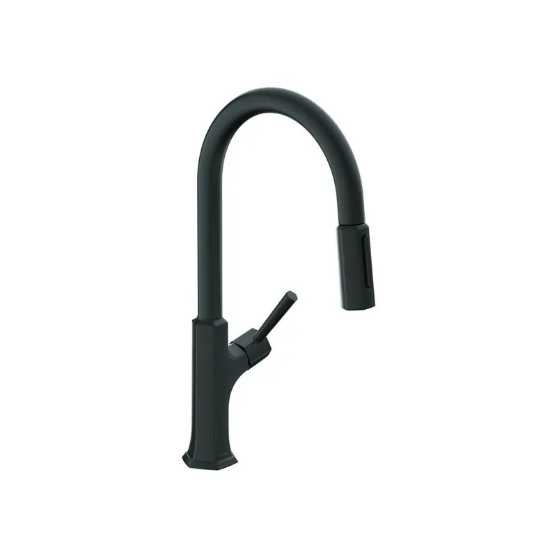 Hansgrohe 04827670 Locarno Single Handle Pull Down Kitchen Faucet in Matte Black