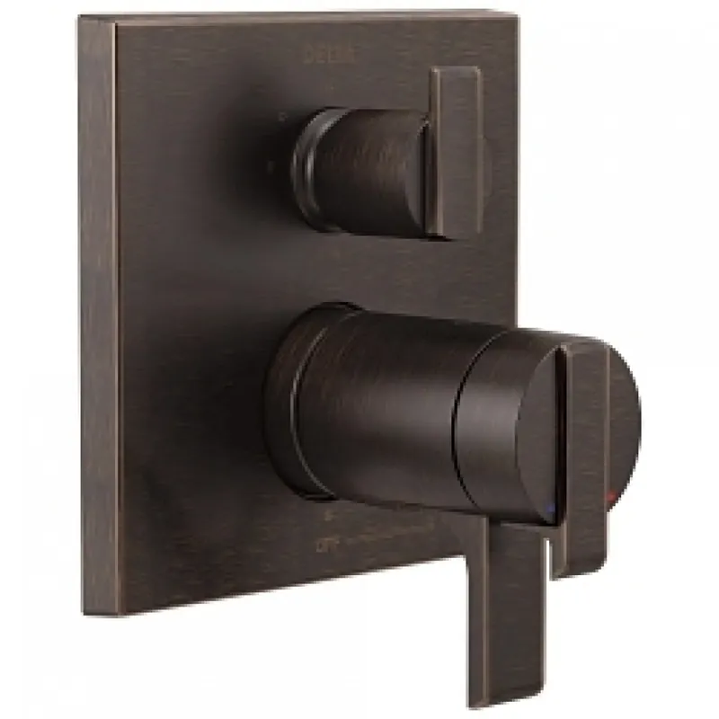 Delta T27T867-RB Ara® Angular Modern TempAssure® 17T Series Valve Trim with 3-Sett