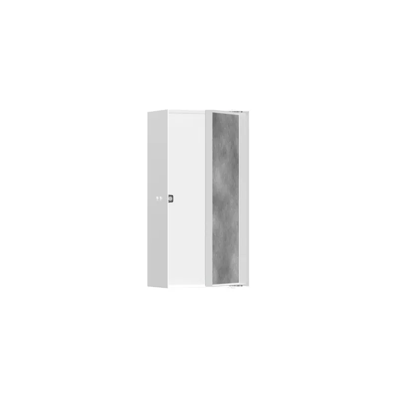 Hansgrohe 56082700 XtraStoris Rock Wall Niche with Tileable Door 12x 6x 4 in Matte White