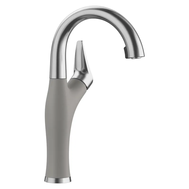 Blanco 526383 Artona Bar Faucet 1.5 GPM - PVD Steel/Metallic Gray