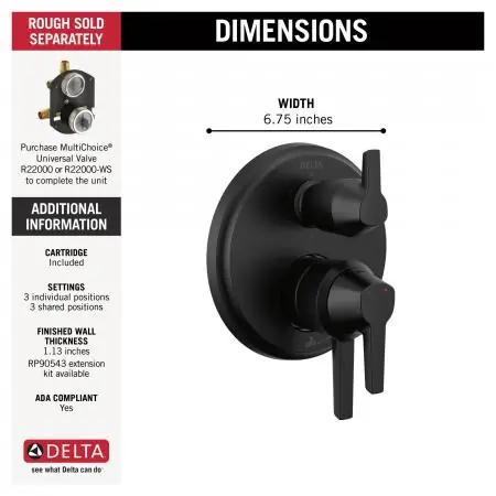 Delta T27971-BL Galeon: 17S Integrated Diverter Trim - 6 Setting