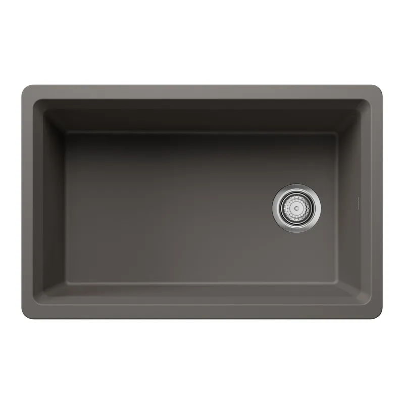 BLANCO 443309 Inteos Silgranit 30 Single Bowl Reversible Undermount Workstation Kitchen Sink - Volcano Gray