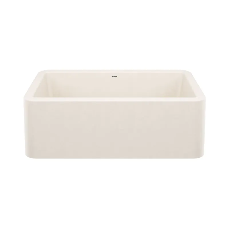 Blanco 443076 Ikon SILGRANIT 30 Single Bowl Apron-Front Farmhouse Sink Soft White