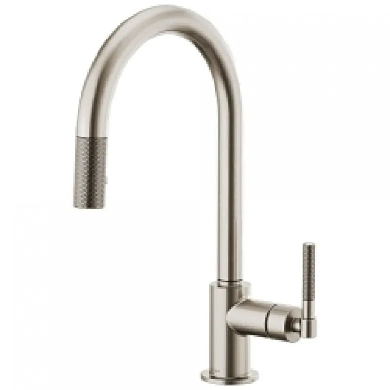 Brizo 63043LF-SS Pull-Down Faucet with Arc Spout and Knurled Handle