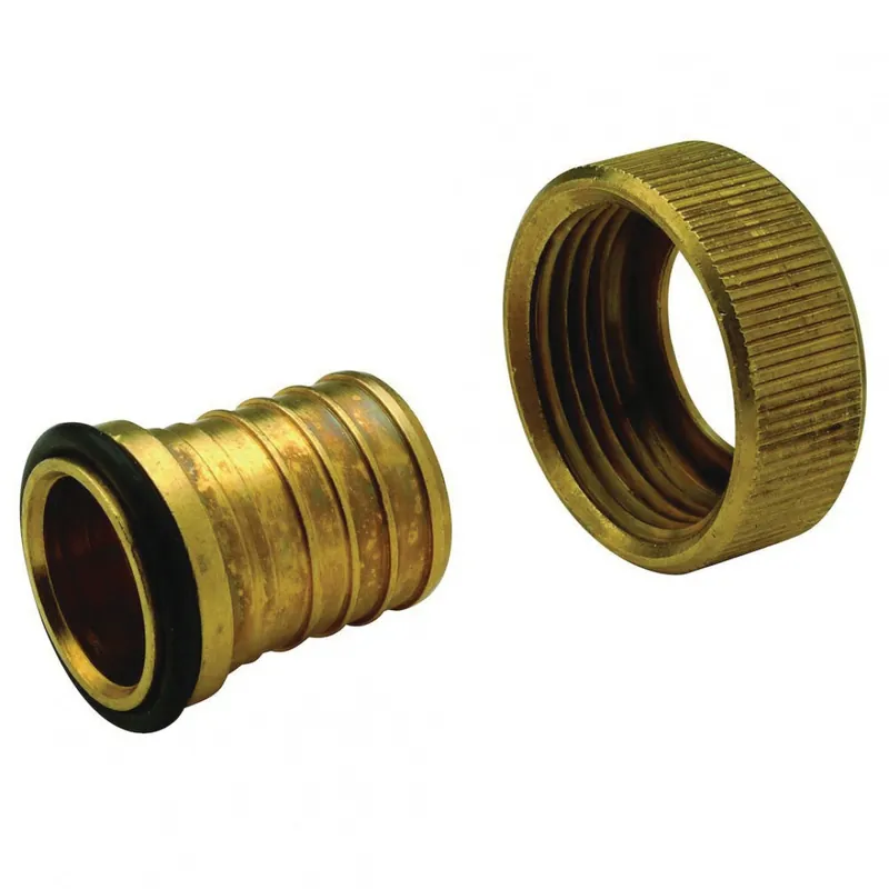 Zurn QQSFC44GX XL Brass Adapter - 3/4 Barb x 3/4 FPT Swivel Cone Connection