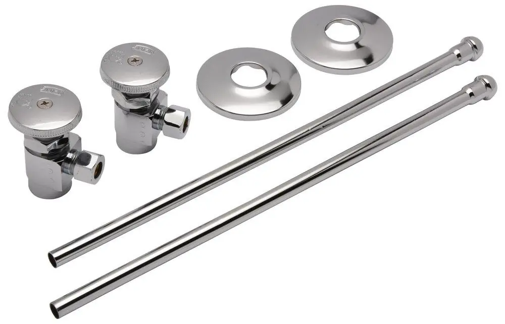 Zurn ZH8824-XL-LR-PC Sink 1/2 in x 3/8 in x 14 in Supply Kit in Polished Chrome