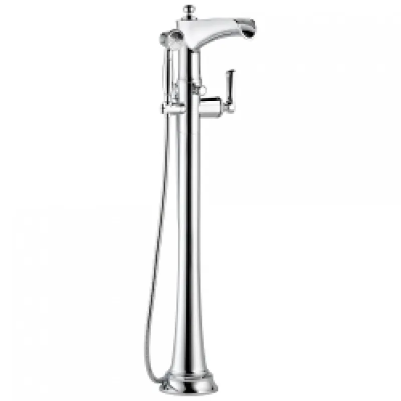 Delta Faucet T70161-PC Brizo Rook Freestanding Floor Mount Tub Filler