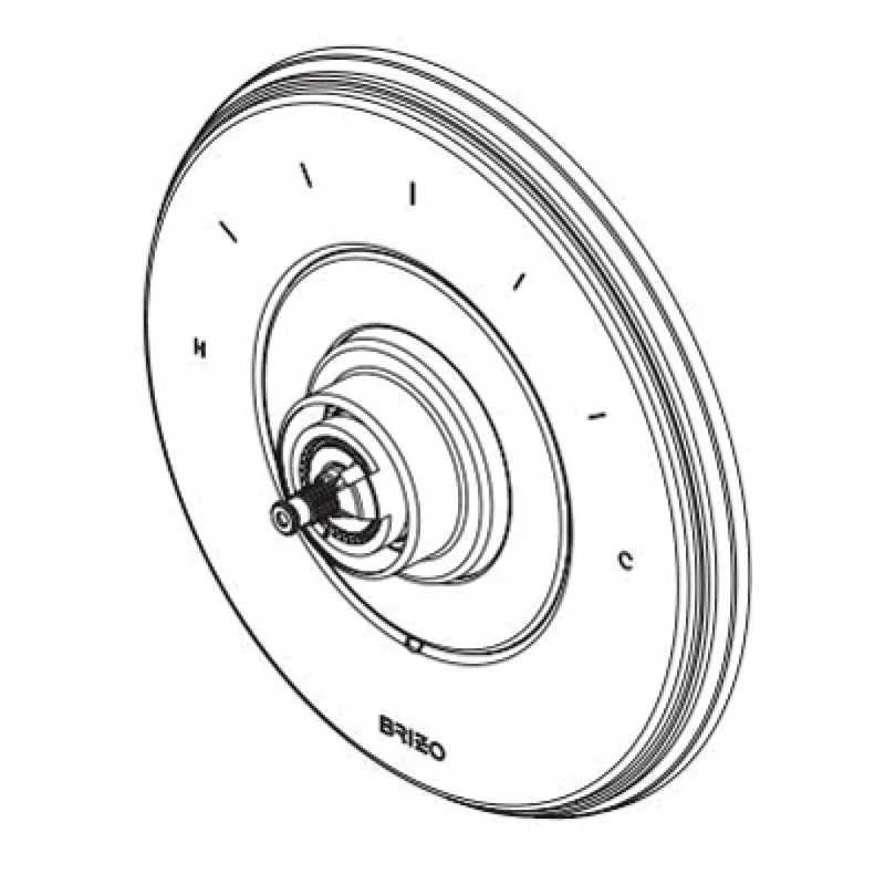 DELTA T66T076-PCLHP Brizo Invari®: Sensori® Thermostatic Valve Trim - Less Handle
