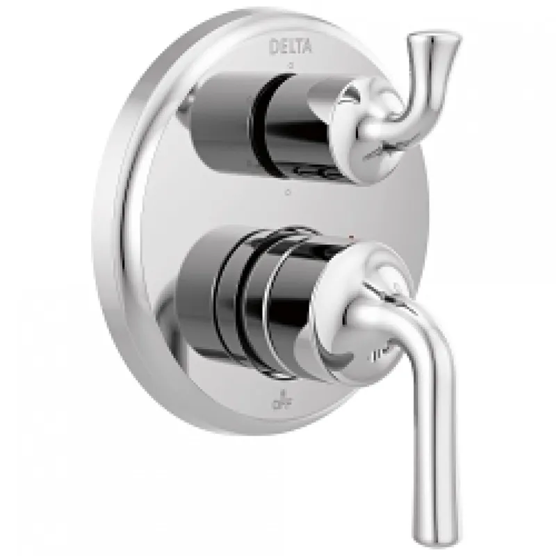 DELTA T24933 Delta Kayra: Two-Handle Monitor 14 Series Valve Trim with 6-Setting I