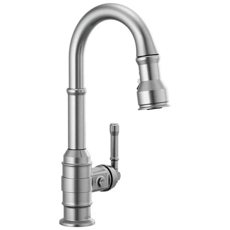 Delta Faucet 9990-AR-DST Broderick Single Handle Pull-Down Bar/Prep Faucet