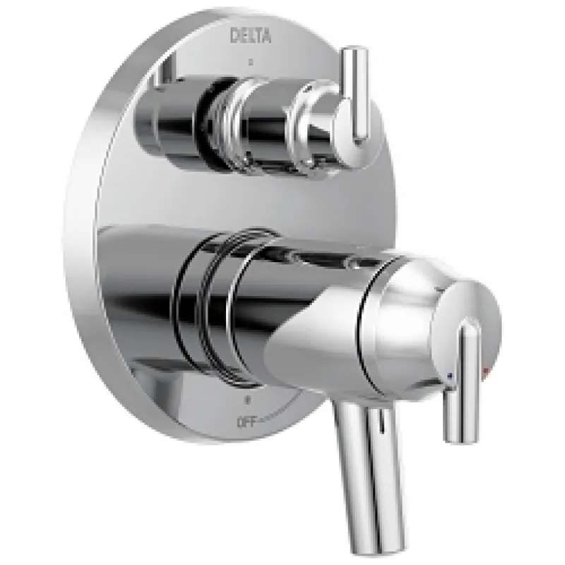 Delta T27T859 TempAssure Two Handle Thermostatic Valve Trim in Chrome