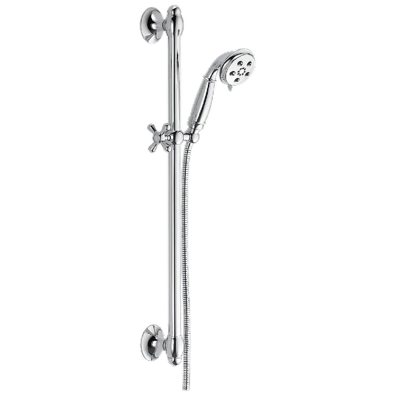 Delta 51308 H2Okinetic 3-Setting Shower Package with Hand Shower, Slide Bar and Hose, Chrome