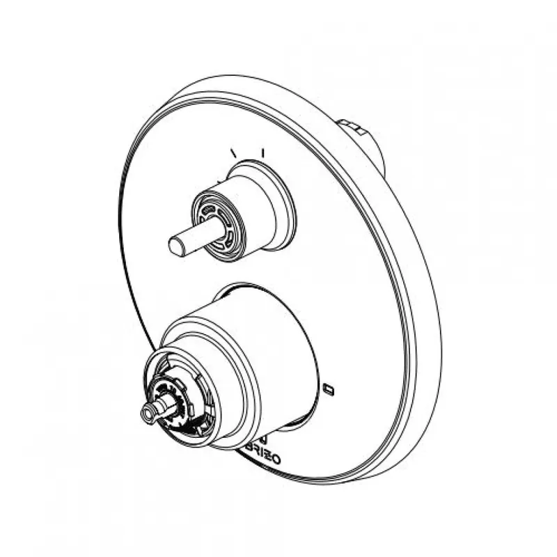 Delta T75P598-PNLHP Brizo Levoir: Pressure Balance Valve With Integrated 3-Function Diverter