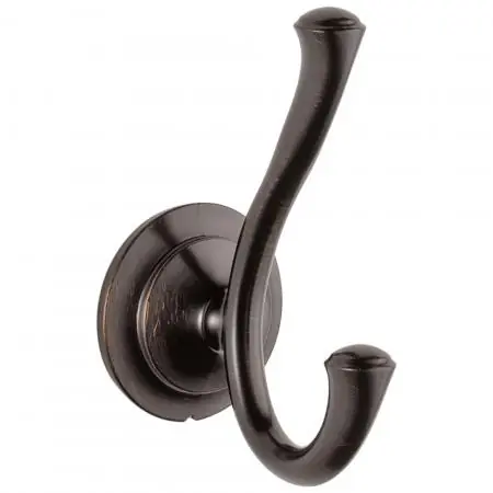 Delta Faucet 79435-RB Linden 2-Hook Robe Hook in Venetian Bronze