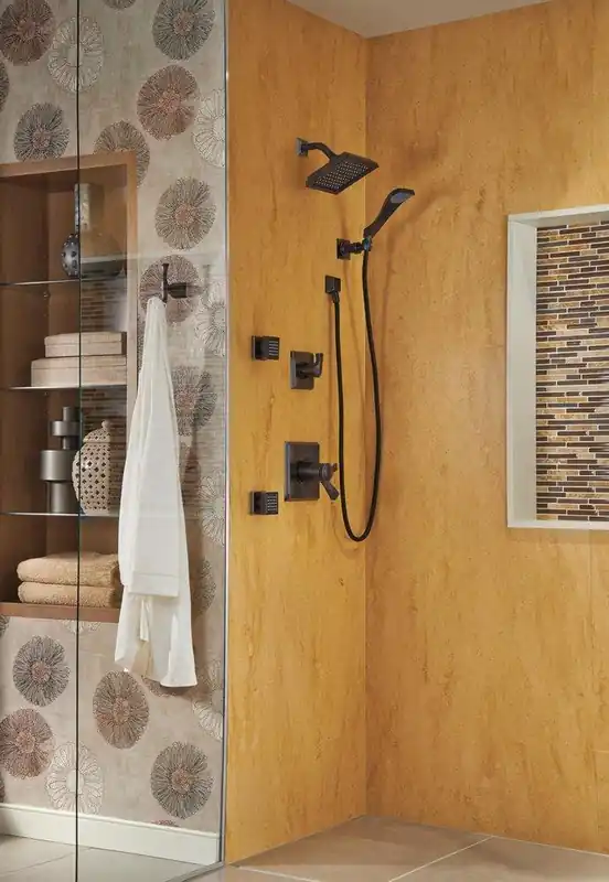 Delta U4010-RB-PK Universal Showering Components: Adjustable Wall Mount for Hand Showe