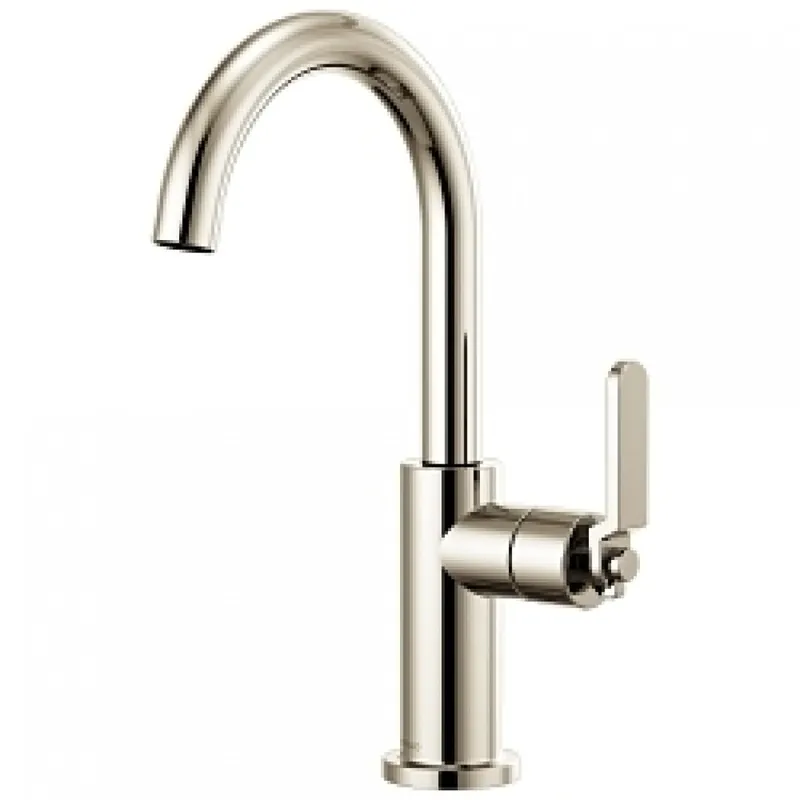 Delta Faucet 61044LF-PN Brizo Litze Bar Faucet with Arc Spout and Industrial Handle Kit