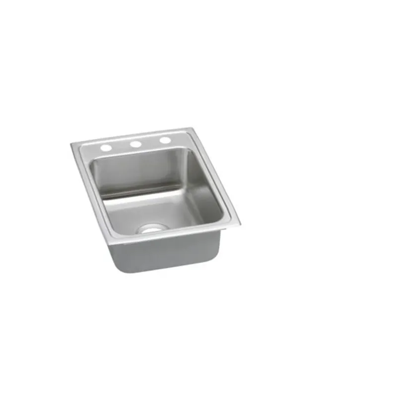 Elkay LRADQ1722553 Lustertone Classic Stainless Steel 17 x 22 x 5-1/2 Single Bowl Drop-in ADA Sink